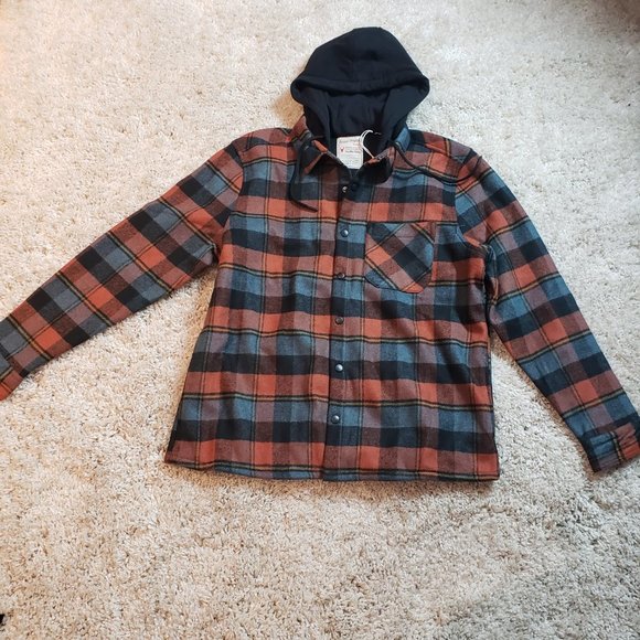 thick flannel hoodie